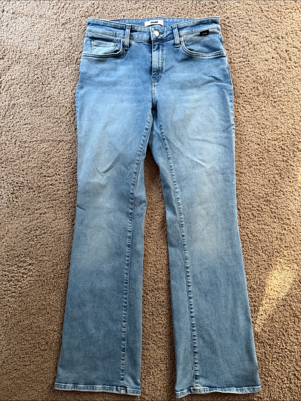 Mavi Light Blue Flare Jeans — Women's Mid Rise